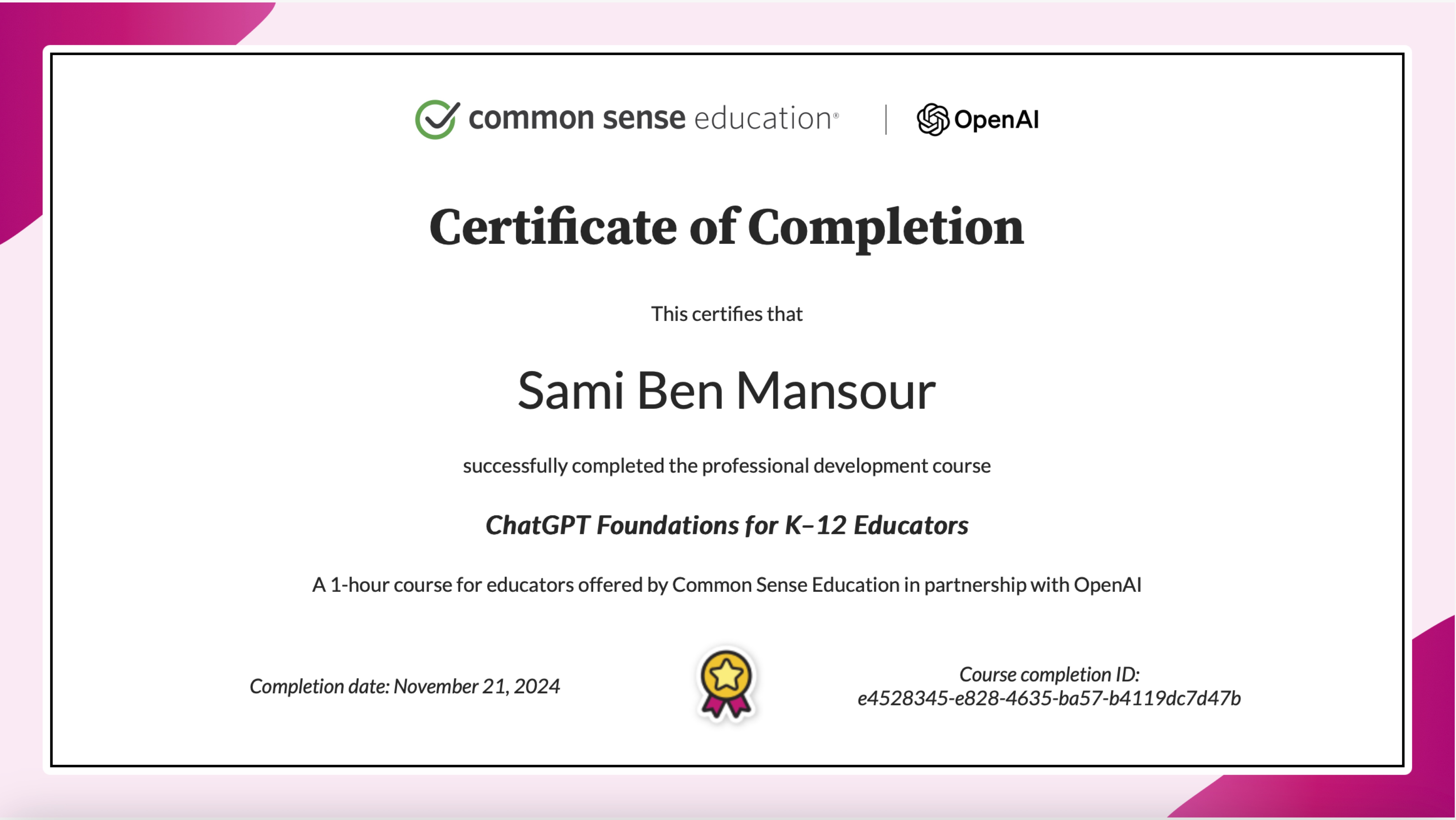 Certificat ChatGPT & Prompt Engineering — OpenAI